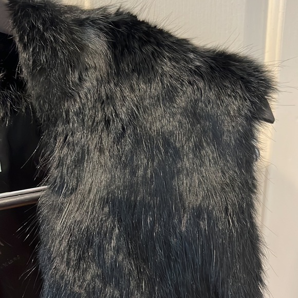 Black Rabbit Fur Bolero Formal Jacket - Picture 4 of 6